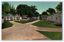 c1940's Perry Court Hotel & Restaurant Cottages Pathways Perry Georgia Postcard picture