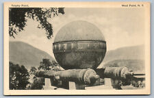 Postcard New York NY B&W Trophy Point Battle Monument West Point  AD4 picture