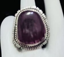 Navajo Purple Sterling Spiny Oyster Ring #169 SIGNED picture