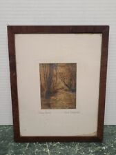 Fred Thompson Hand Colored Photograph Postcard Stony Brook Original Frame Signed picture