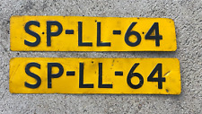 PAIR OF Netherlands Europe EU LICENSE PLATE #SPLL64 picture