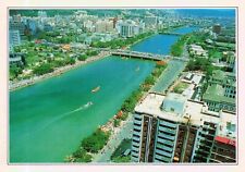 Taipei Taiwan - Kaohsiung City Jenai River Ai Love City Aerial - Postcard Vtg #8 picture