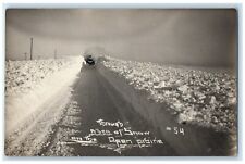 c1910's Sea Of Snow On The Open Prairie Locomotive Snow Plow RPPC Photo Postcard picture