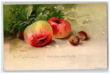 Klein Artist Signed Postcard Still Life Apples And Nuts Tuck's c1910's Antique picture