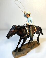 Cowboy With Lasso Horse Figurine 2002 Home Interiors “In Hot Pursuit” 9” Statue picture