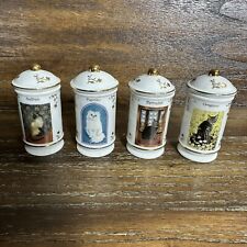 Vintage 1995 Lenox Cats Of Distinction Fine Porcelain Spice Jars, Full Set of 24 picture