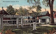 Postcard West Garden in Concord, New Hampshire~128109 picture