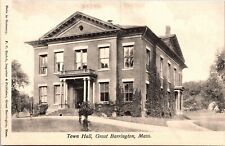 Town Hall Great Barrington Mass Massachusetts Ma Black White Vintage Postcard picture