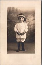 c1910s CHICAGO Illinois Studio Photo RPPC Postcard Child in Sailor Suit / Unused picture
