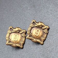 Vintage 9th Infantry Regiment “Keep Up The Fire” Pin Lot of 2 picture