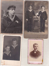 Group of Russian Navy Sailors soldiers antique cabinet photos Pre WW2 picture