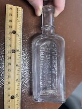 ANTIQUE ROGER'S PURE FLAVORING EXTRACTS BINGHAMTON NY CLEAR RECTANGLE BOTTLE 6