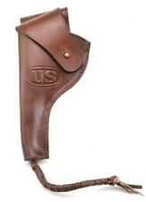 US WW1 M1917 1942 .45 PISTOL REVOLVER HOLSTER PREMIUM DRUM DYED LEATHER Lefty picture