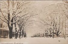 Snow Street Scene at Ashfield Shelburne Falls Massachusetts 1911 RPPC Postcard picture