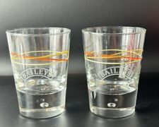 Vintage Bailey’s High Ball Glasses Heavy Bubble Base Lot Set Of 2 picture