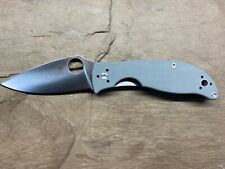 Spyderco Polestar Folding Knife C220GPGY Plain Edge Blade Gray G-10 picture