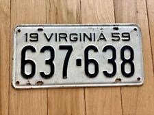1959 Virginia License Plate picture