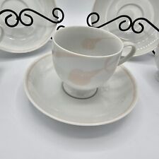 2-VTG Mikasa Fine China Classic Flair Peach Cup &Saucer Calla Lilies REPLACEMENT picture
