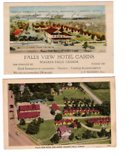 Vintage Postcards Falls View Hotel Cabins Niagara Falls Canada Lot of 2 picture