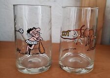 Vintage Lot Of 2 Arby's B.C. Ice Age Collector Series Used Glasses 1981 Zot Ball picture