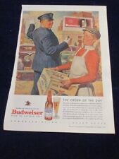 Vintage 1934 Budweiser Beer Policeman Cop Ad  Q1104 picture