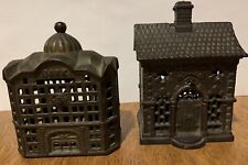 2 Vintage  Late 1800s  Cast Iron / House Banks picture
