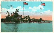 Postcard NYThousand Islands Zavikon Island International Bridge Vintage PC a3641 picture