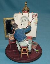 Vtg 1999 Triple Self Portrait by Norman Rockwell Figurine Saturday Evening Post picture