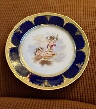 SEVRES 1846 WALL CABINET PLATE Cherubs 9.5 Inches picture