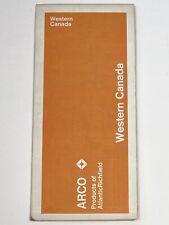 1971 ARCO Western Canada Tourism Travel Transportation Street Fold-Out MAP EUC picture