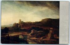 Postcard - Landscape with ruins By Rembrandt picture
