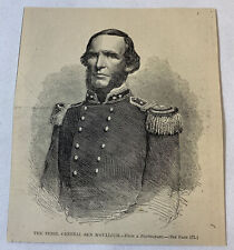 1861 magazine engraving~ THE REBEL GENERAL BEN McCULLOCH picture