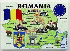 ROMANIA EU SERIES FRIDGE COLLECTOR'S SOUVENIR MAGNET 2.5