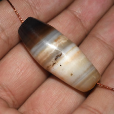 Genuine Ancient Banded Agate Bead in Good Condition From Central Asia picture