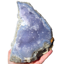 1.8kgs/3.9lb Huge Sparkling Deep Blue Lace Agate Geode, Nsanje Malawi AAA Grade picture