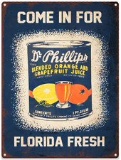 Dr Phillips Orange Juice Florida Mancave Garage Ad Metal Sign Repro 9x12