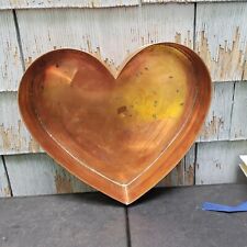 Extra Large 1990  Michael Bonne Handmade Copper Heart-Shaped Pan/Tray 11
