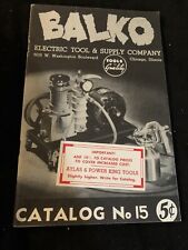 Balko Electric Tool And Supply Company Catalog #15 VINTAGE RARE picture