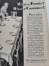1934 The Farmers Wife Magazine Fortune Print Advertising Dining Room Table picture