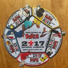 2017 Jamboree Lewis and Clark Council Popeye Patch Set picture