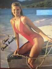 CHRISTIE BRINKLEY SIGNED JOHN ZIMMERMAN PHOTO 8 X 10 1980 SEXY MODEL ON ROWBOAT  picture