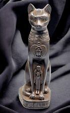Ancient Egyptian Bastet Statue Antique Goddess Cat with Scarab Pharaonic Bc picture