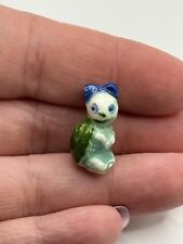 Vintage Unique Miniature Turtle Figurine Tiny Handmade Glazed Trinket *** picture