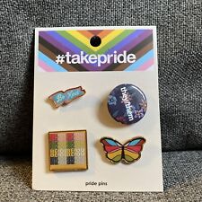4 Gay Pride Buttons Lapel pins LGBTQ Pride Week #takepride BE YOU BE Kind picture