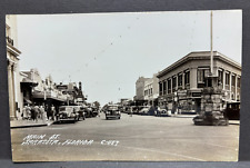 Postcard RPPC Main St. Sarasota Florida 1930's Cars~ Lots of Signs Drug Store picture