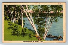 St Marys OH-Ohio, Scenic Greetings  Vintage Souvenir Postcard picture