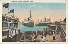 Old Postcard - Excursion Steamers - Detroit Mi picture