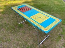 Vintage 1950s All-Luminum Metal Folding Table Game Casino Gambling Table 5ft picture