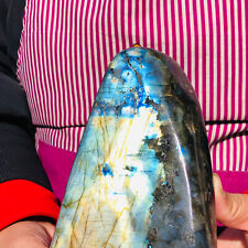 1630g Natural Dazzling Labradorite Quartz Crystal Rough Polished Specimen KH553 picture