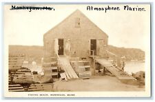 c1910's Fishing Beach Atmosphere Marine Monhegan Maine ME RPPC Photo Postcard picture